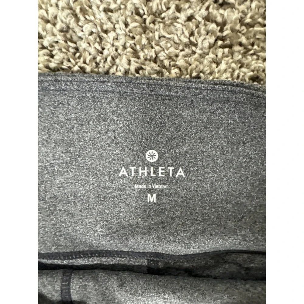 Athleta Leggings Size M Flare Yoga Pants High Rise Activewear Gray